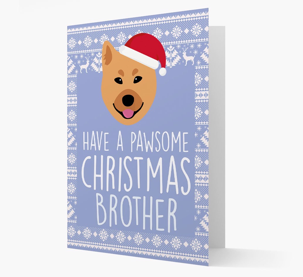 'Have a Pawsome Christmas' - Personalized {breedFullName} Christmas Card