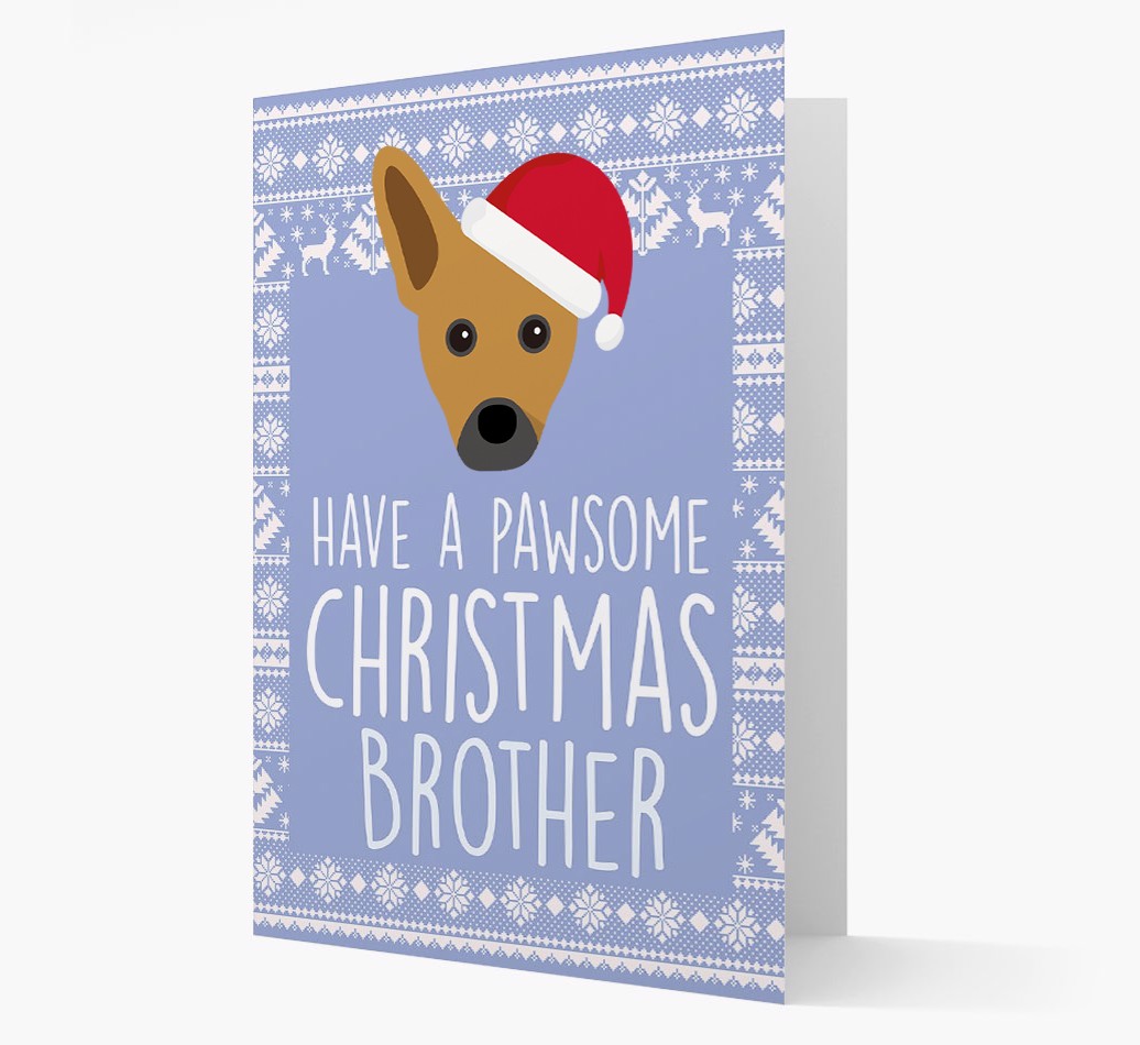 'Have a Pawsome Christmas' - Personalized {breedFullName} Christmas Card