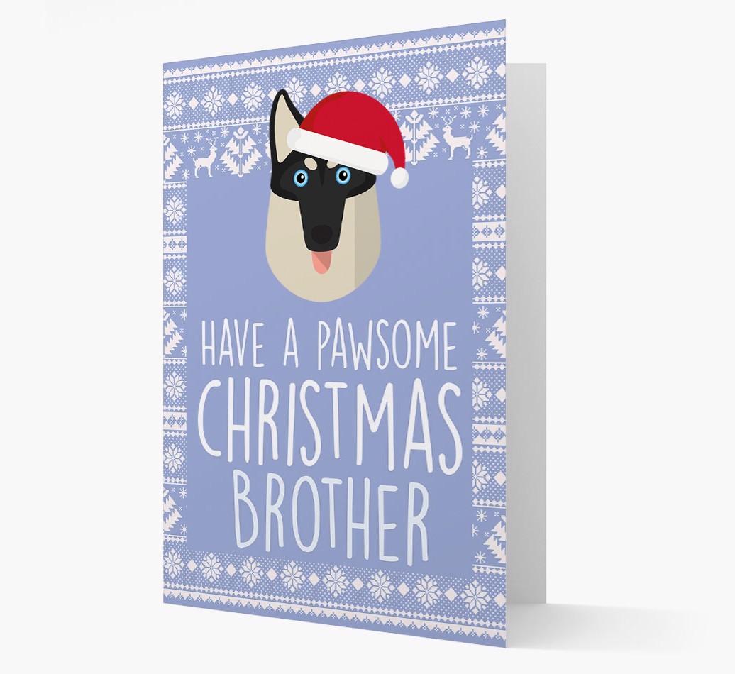 'Have a Pawsome Christmas' - Personalized {breedFullName} Christmas Card