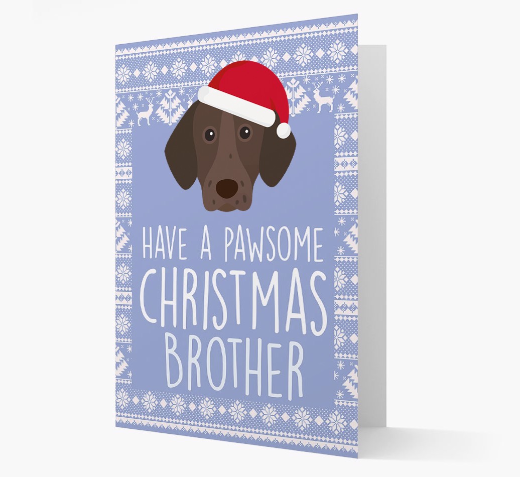 'Have a Pawsome Christmas' - Personalized {breedFullName} Christmas Card