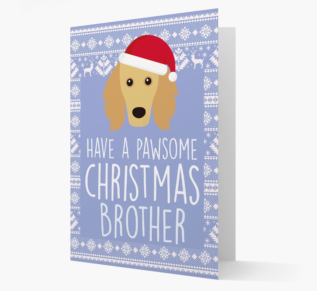 'Have a Pawsome Christmas' - Personalized {breedFullName} Christmas Card
