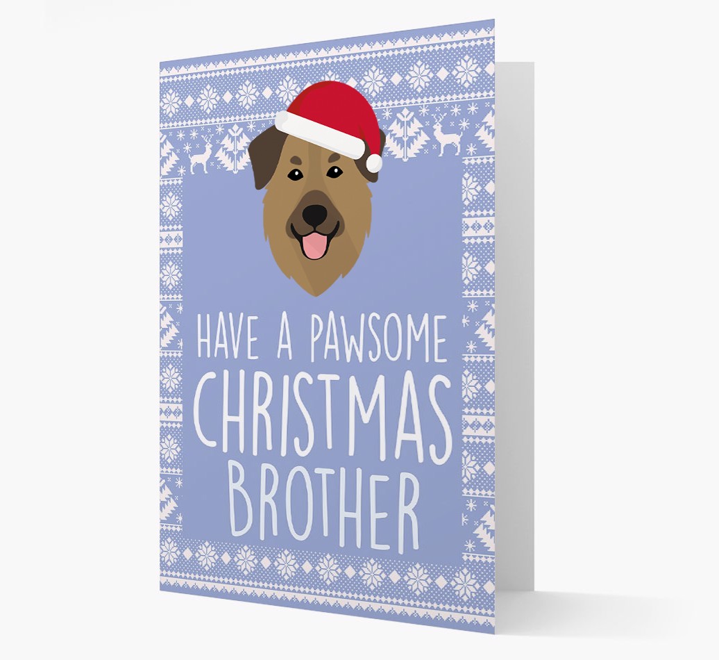 'Have a Pawsome Christmas' - Personalized {breedFullName} Christmas Card