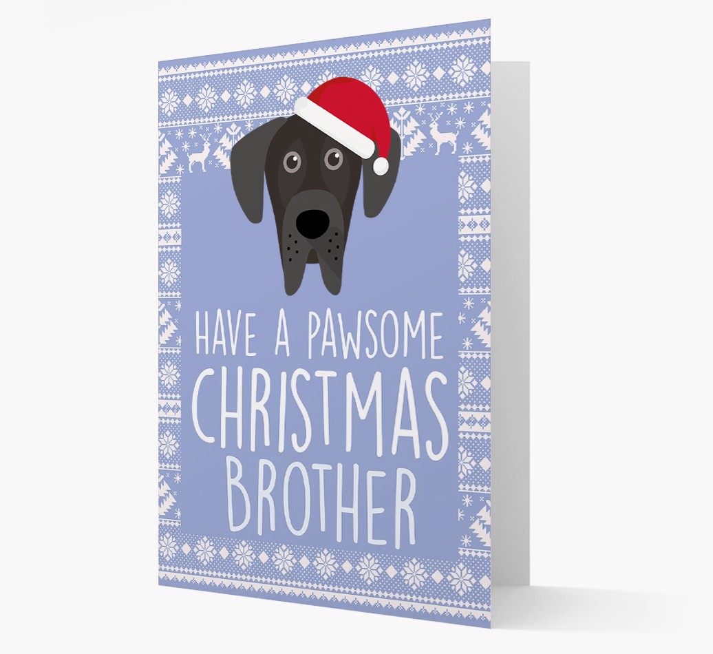 'Have a Pawsome Christmas' - Personalized {breedFullName} Christmas Card