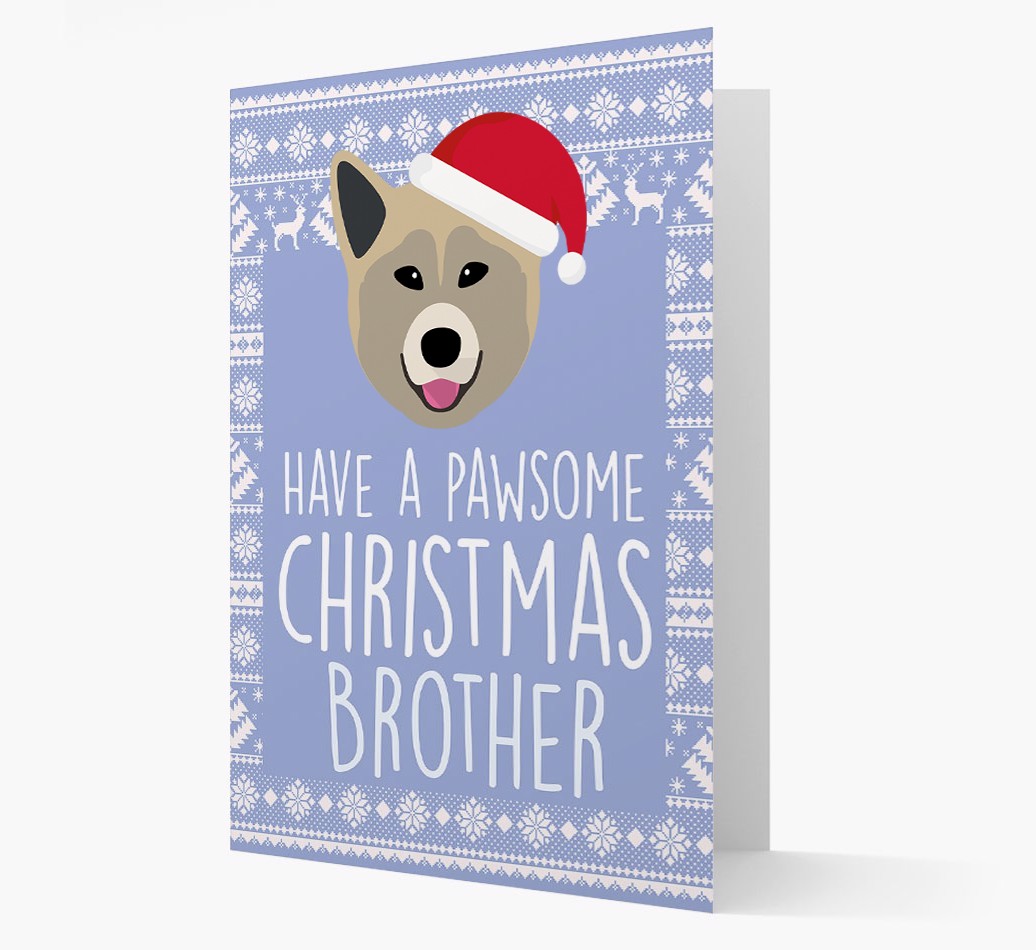 'Have a Pawsome Christmas' - Personalised {breedFullName} Christmas Card