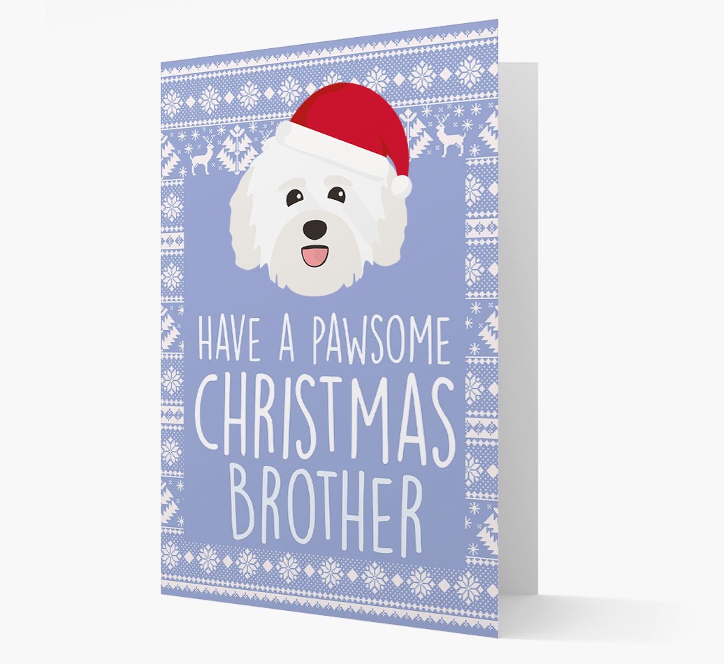 'Have a Pawsome Christmas' - Personalized {breedFullName} Christmas Card