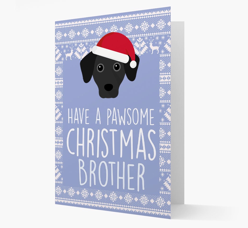 'Have a Pawsome Christmas' - Personalized {breedFullName} Christmas Card