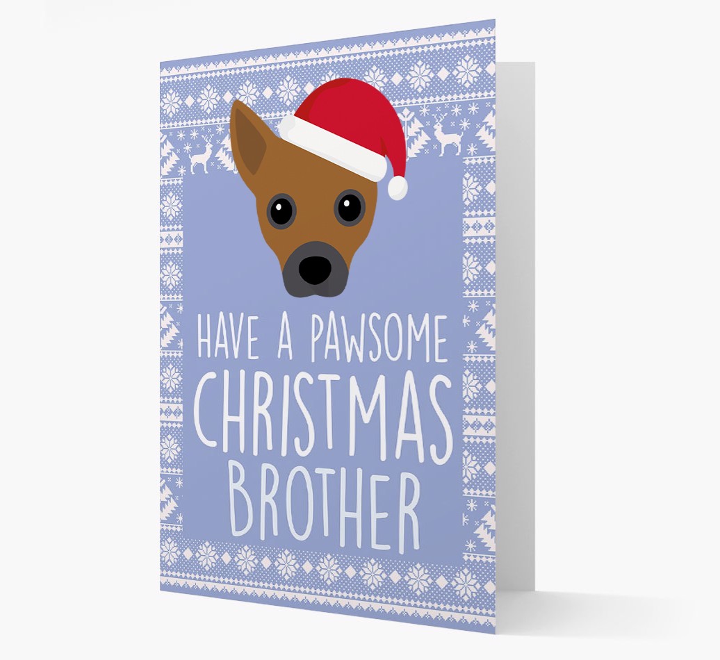 'Have a Pawsome Christmas' - Personalized {breedFullName} Christmas Card