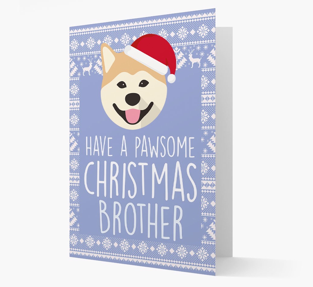 'Have a Pawsome Christmas' - Personalized {breedFullName} Christmas Card