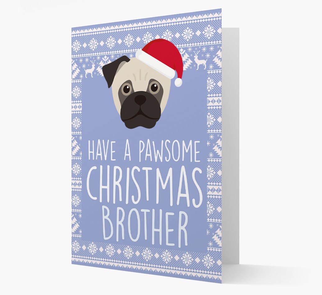 'Have a Pawsome Christmas' - Personalized {breedFullName} Christmas Card