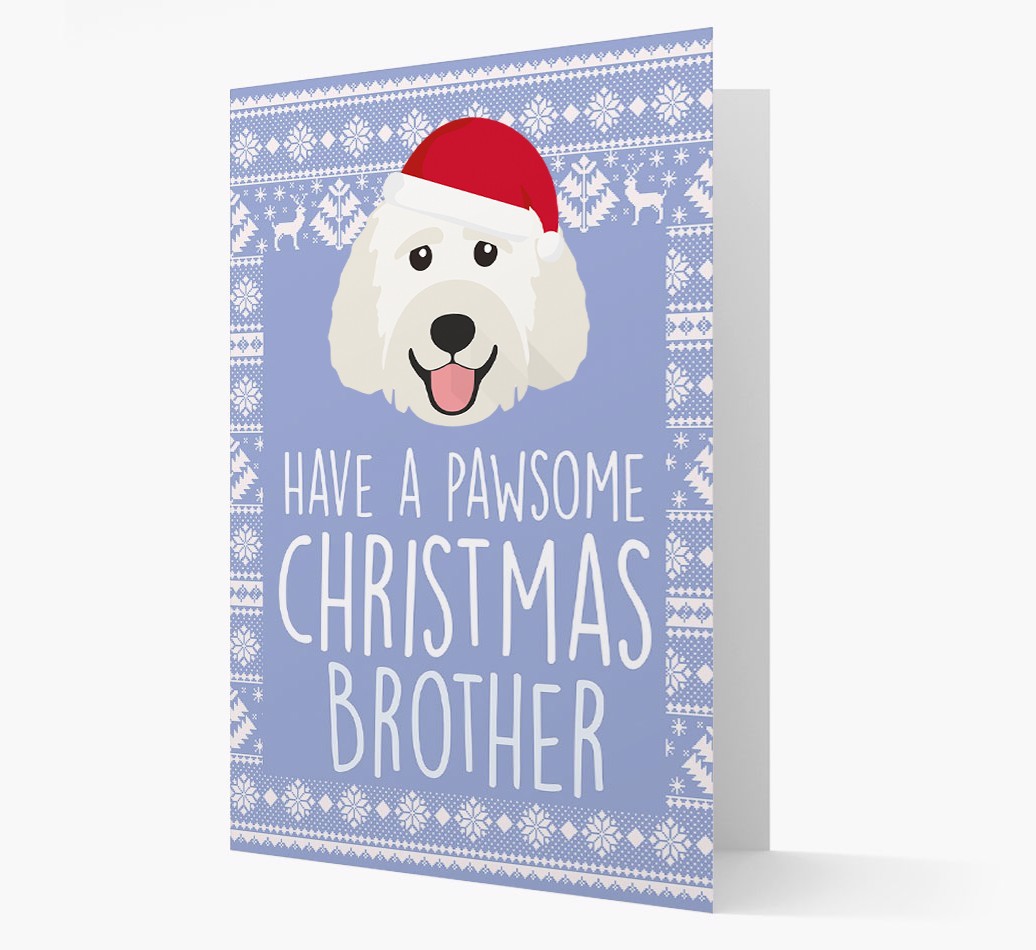 'Have a Pawsome Christmas' - Personalized {breedFullName} Christmas Card