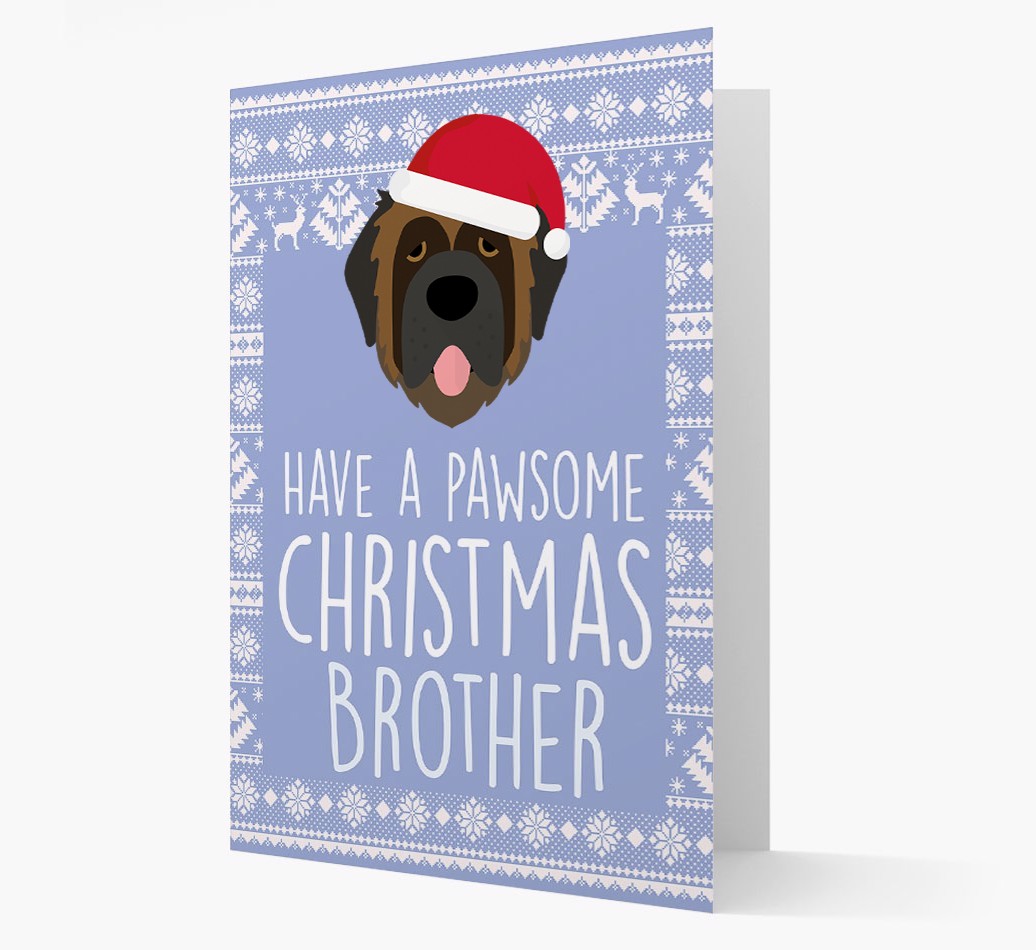 'Have a Pawsome Christmas' - Personalized {breedFullName} Christmas Card