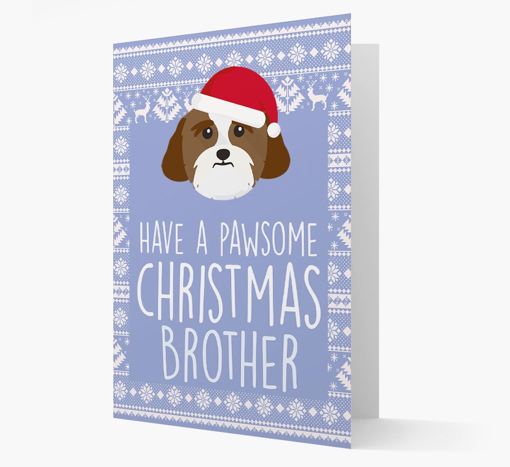 'Have a Pawsome Christmas' - Personalized {breedFullName} Christmas Card