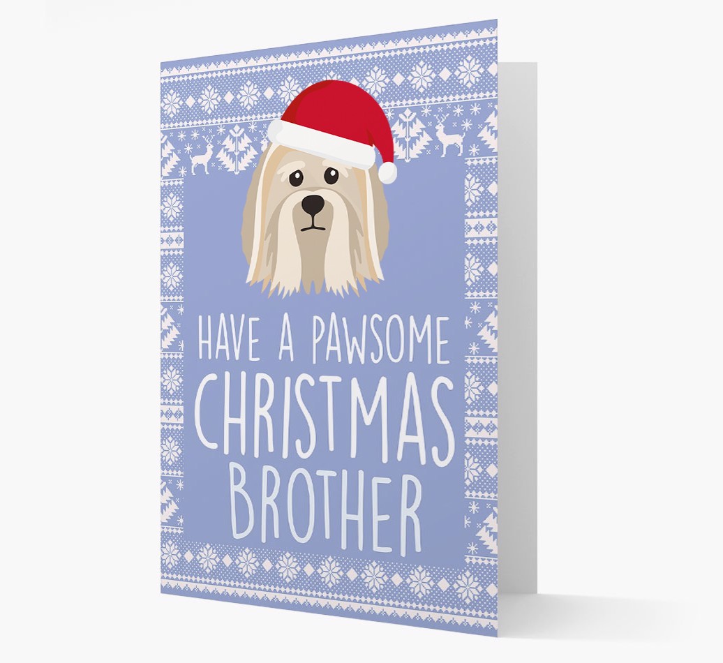 'Have a Pawsome Christmas' - Personalized {breedFullName} Christmas Card