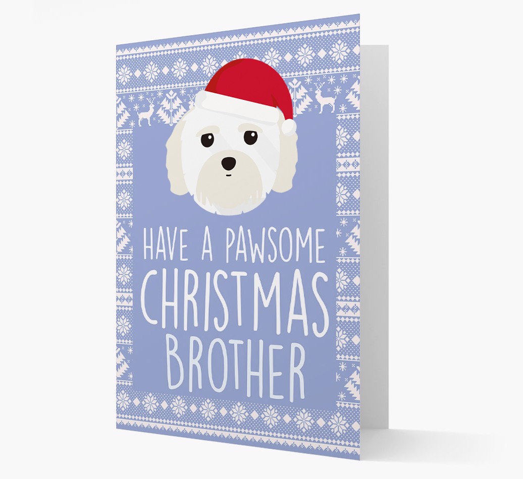 'Have a Pawsome Christmas' - Personalised {breedFullName} Christmas Card