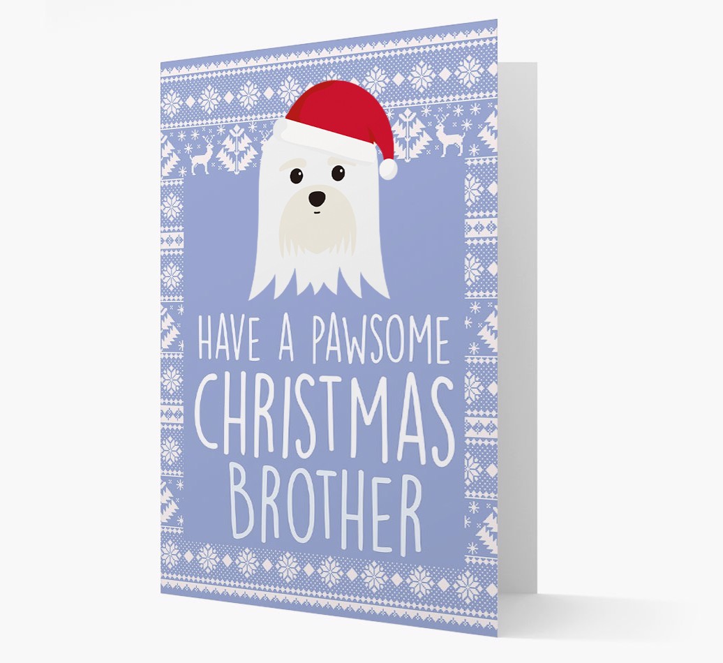'Have a Pawsome Christmas' - Personalized {breedFullName} Christmas Card
