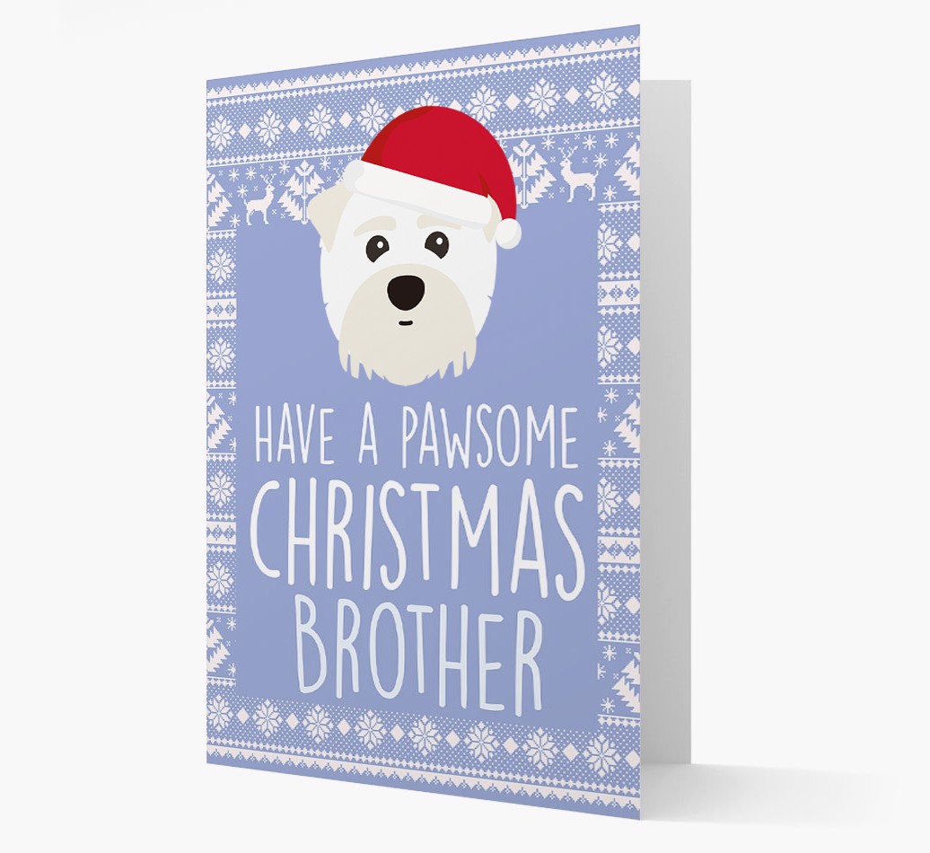 'Have a Pawsome Christmas' - Personalized {breedFullName} Christmas Card