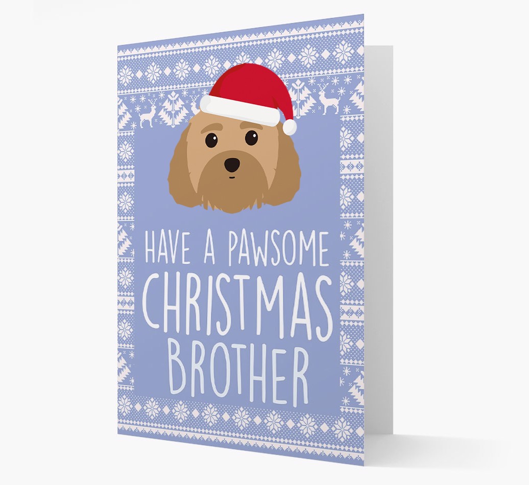 'Have a Pawsome Christmas' - Personalized {breedFullName} Christmas Card