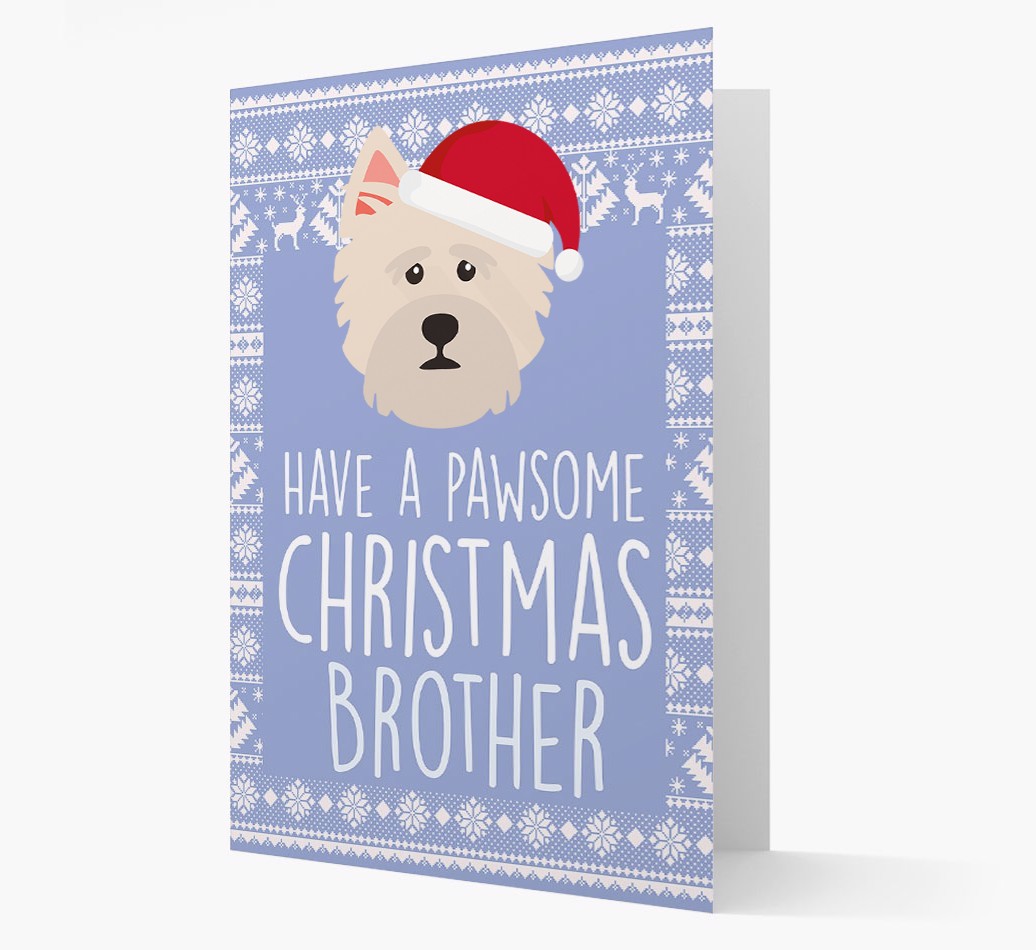 'Have a Pawsome Christmas' - Personalized {breedFullName} Christmas Card