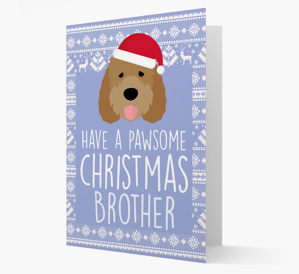 'Have a Pawsome Christmas' - Personalized {breedFullName} Christmas Card