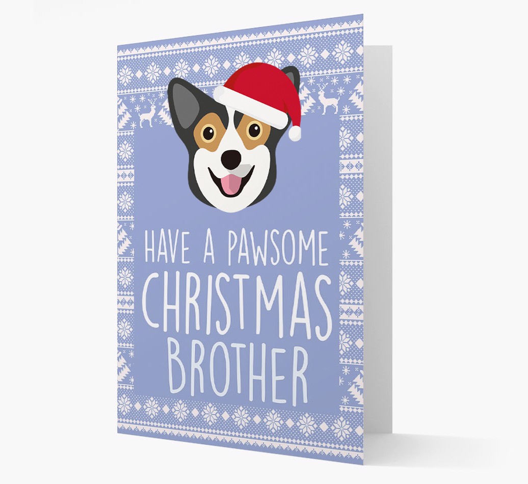 'Have a Pawsome Christmas' - Personalized {breedFullName} Christmas Card