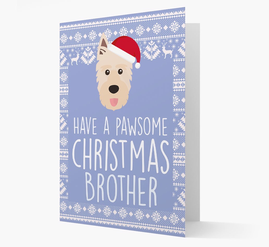 'Have a Pawsome Christmas' - Personalized {breedFullName} Christmas Card