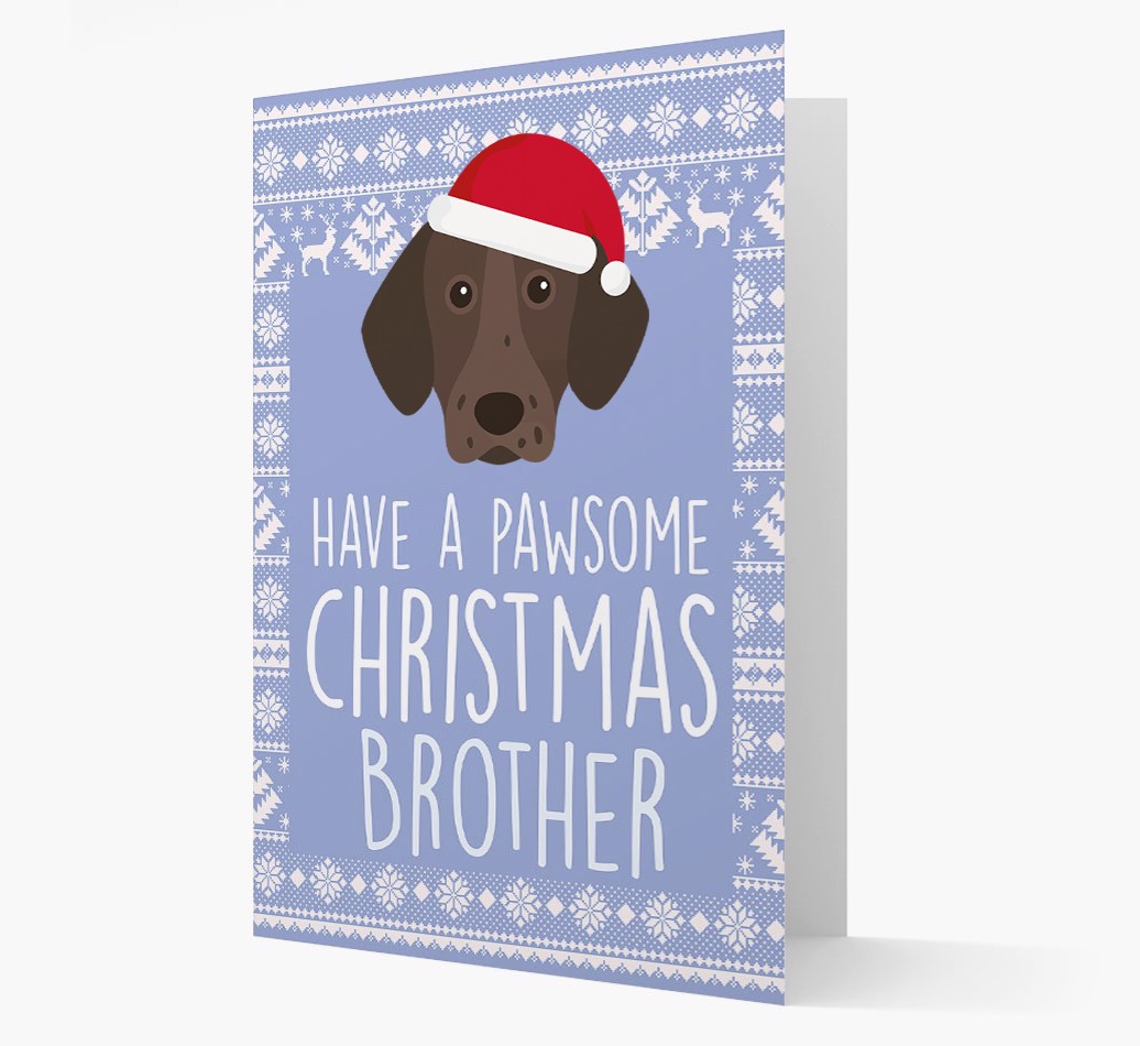 'Have a Pawsome Christmas' - Personalized {breedFullName} Christmas Card