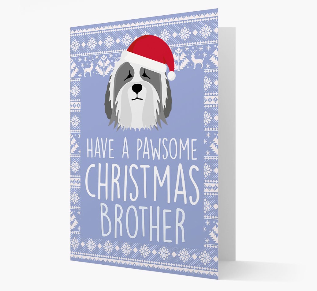 'Have a Pawsome Christmas' - Personalized {breedFullName} Christmas Card