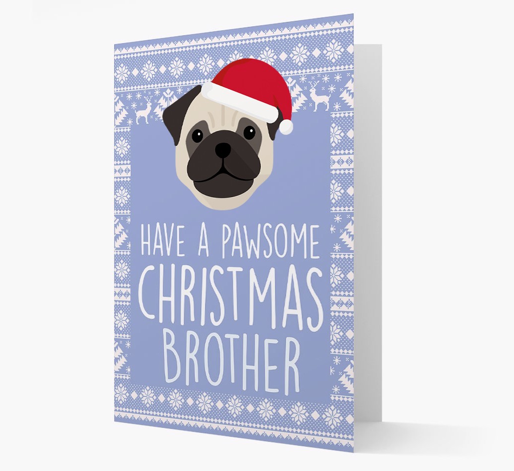 'Have a Pawsome Christmas' - Personalized {breedFullName} Christmas Card