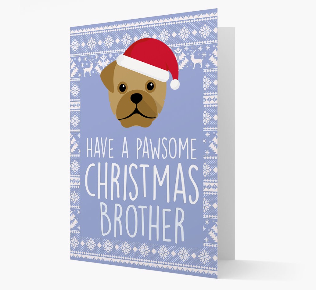 'Have a Pawsome Christmas' - Personalized {breedFullName} Christmas Card