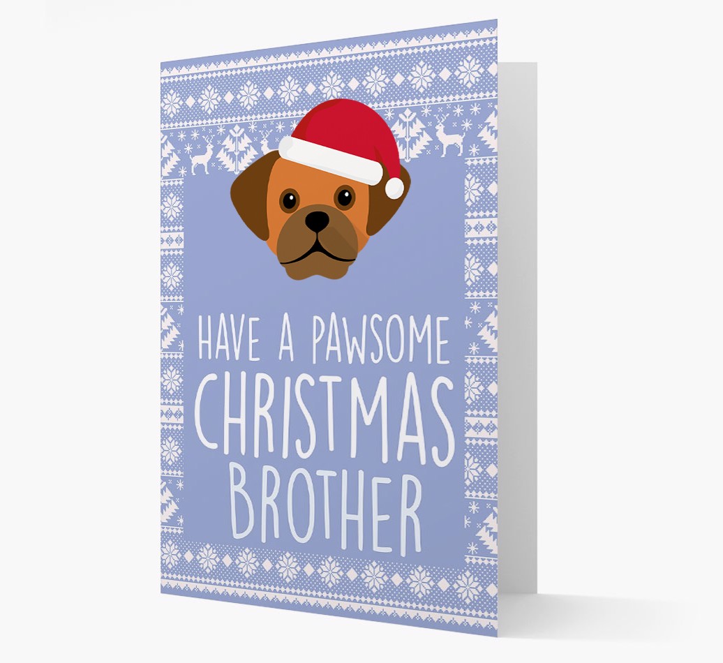 'Have a Pawsome Christmas' - Personalized {breedFullName} Christmas Card