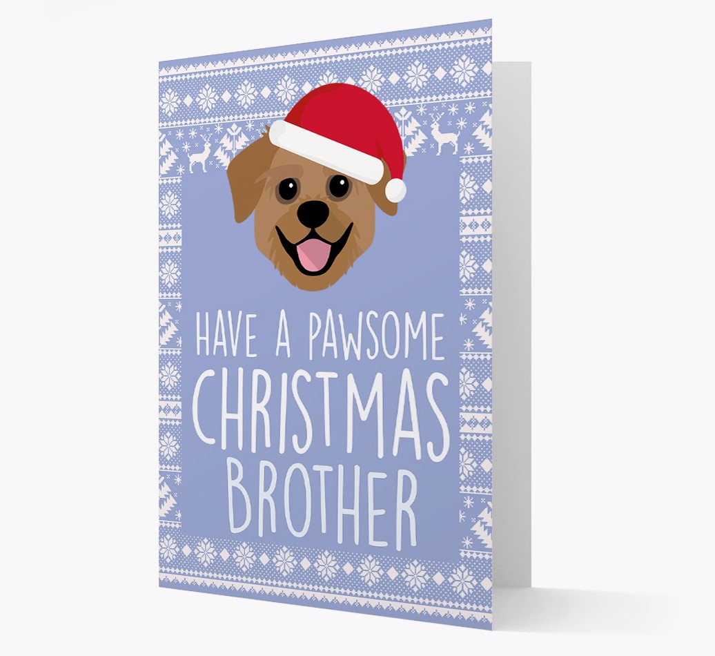 'Have a Pawsome Christmas' - Personalized {breedFullName} Christmas Card