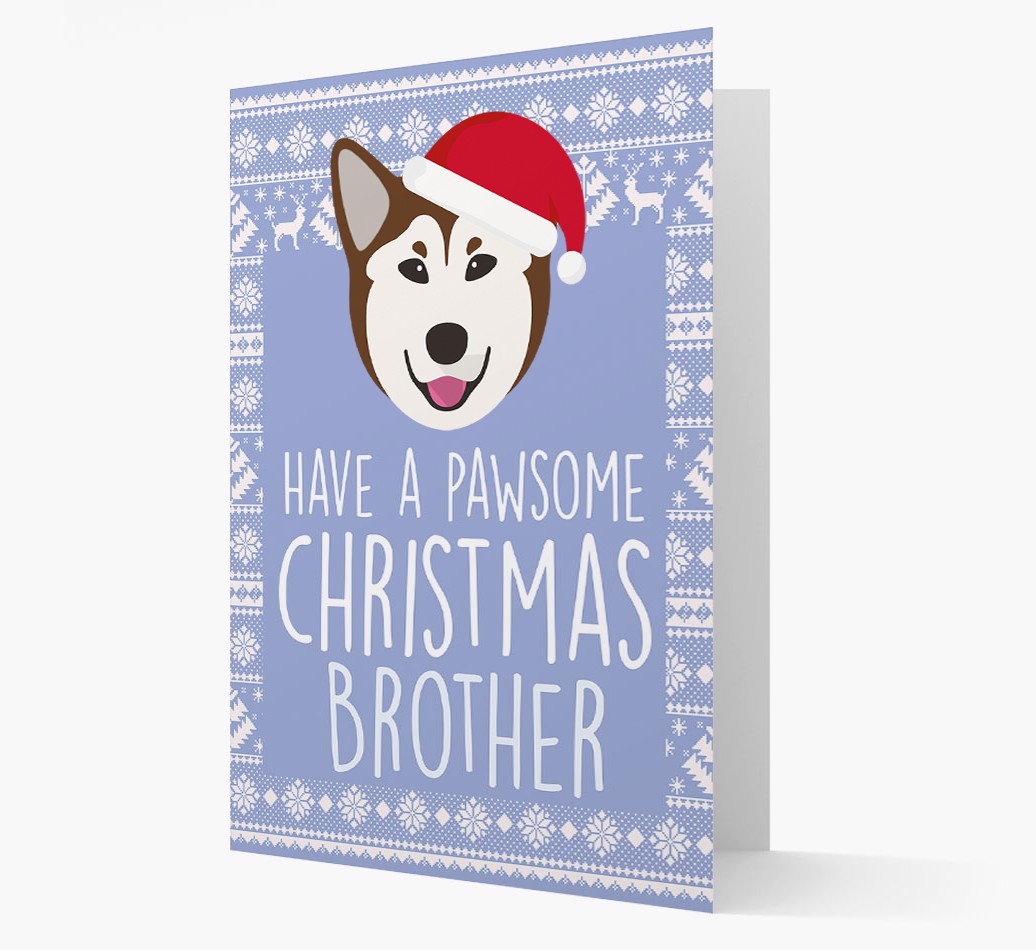 'Have a Pawsome Christmas' - Personalized {breedFullName} Christmas Card