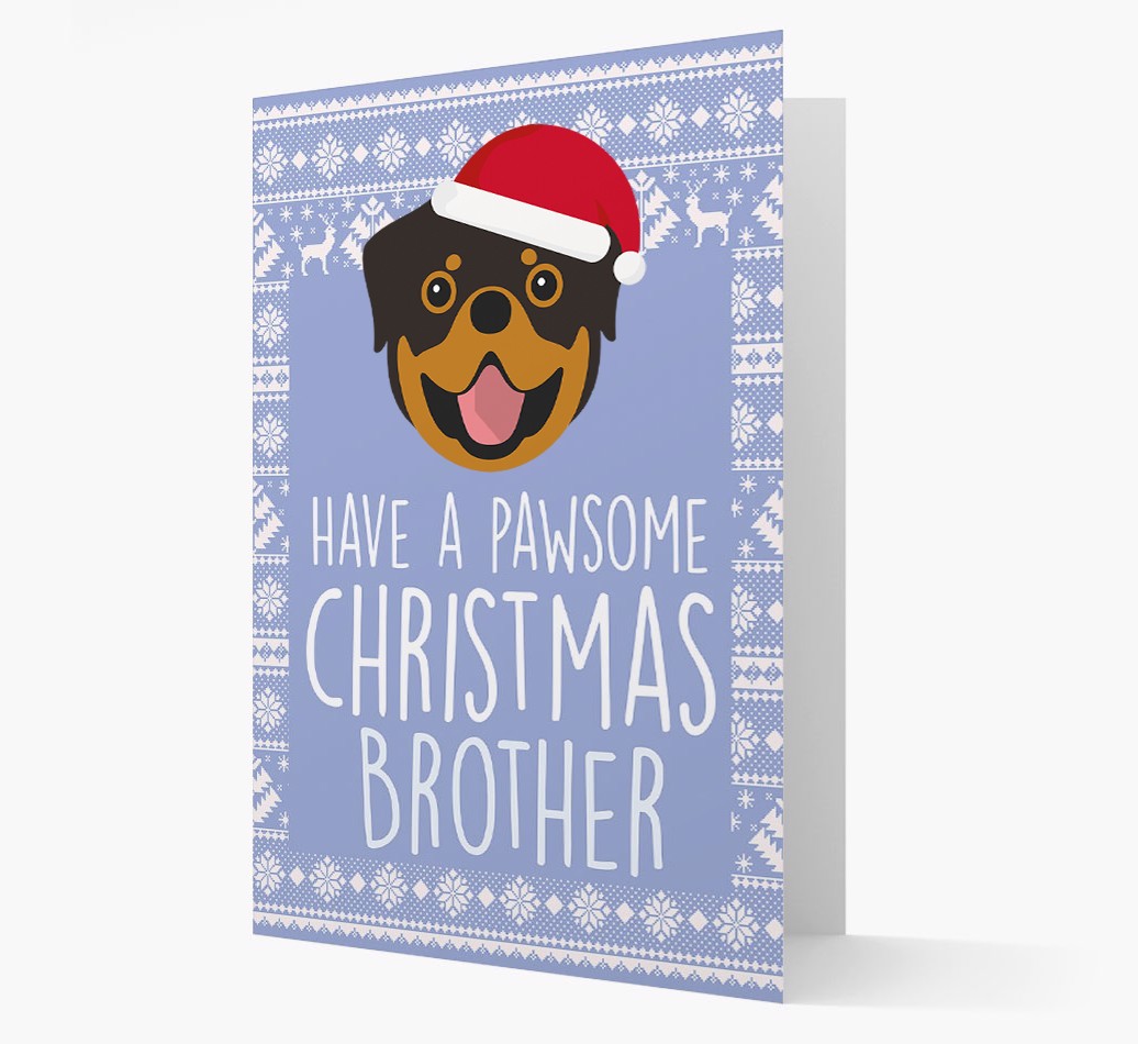 'Have a Pawsome Christmas' - Personalized {breedFullName} Christmas Card