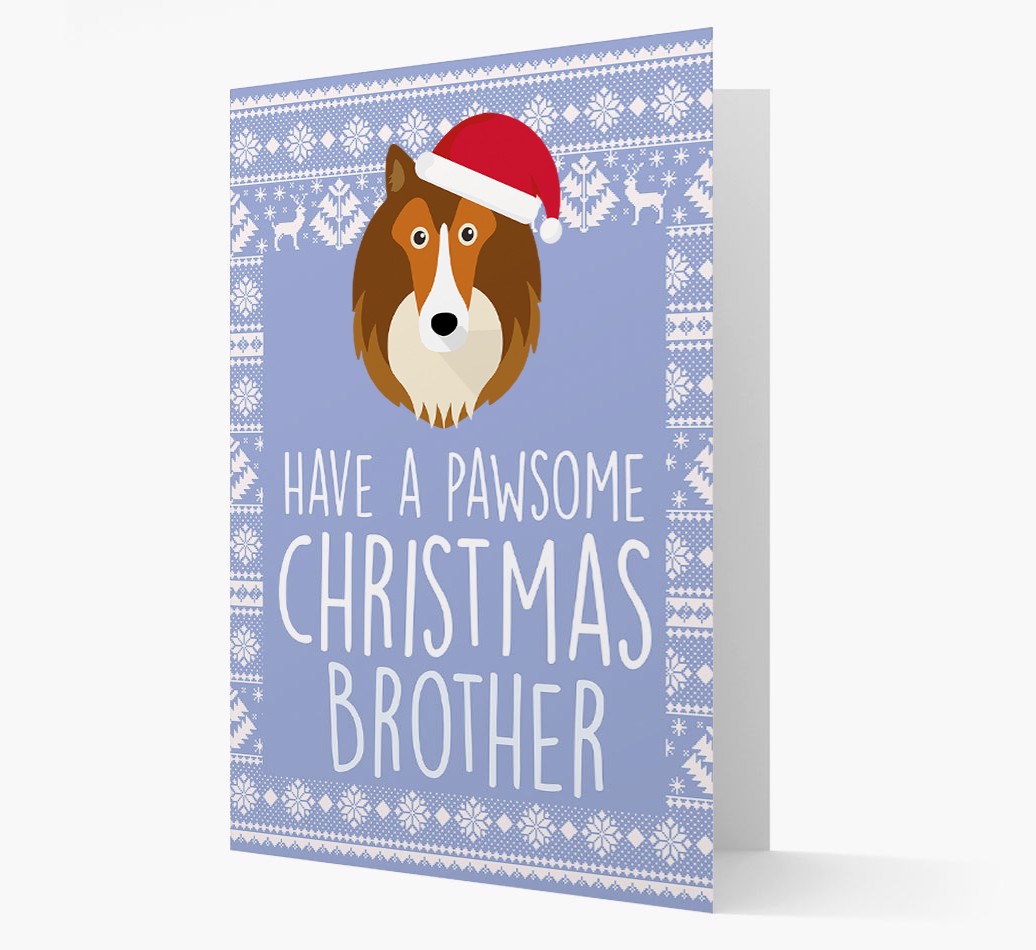 'Have a Pawsome Christmas' - Personalized {breedFullName} Christmas Card