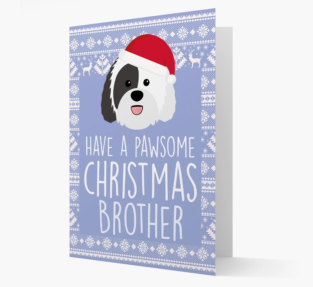 'Have a Pawsome Christmas' - Personalized {breedFullName} Christmas Card