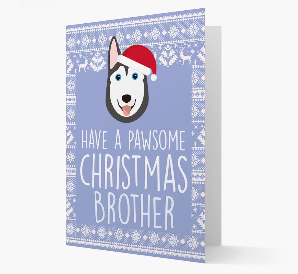 'Have a Pawsome Christmas' - Personalized {breedFullName} Christmas Card