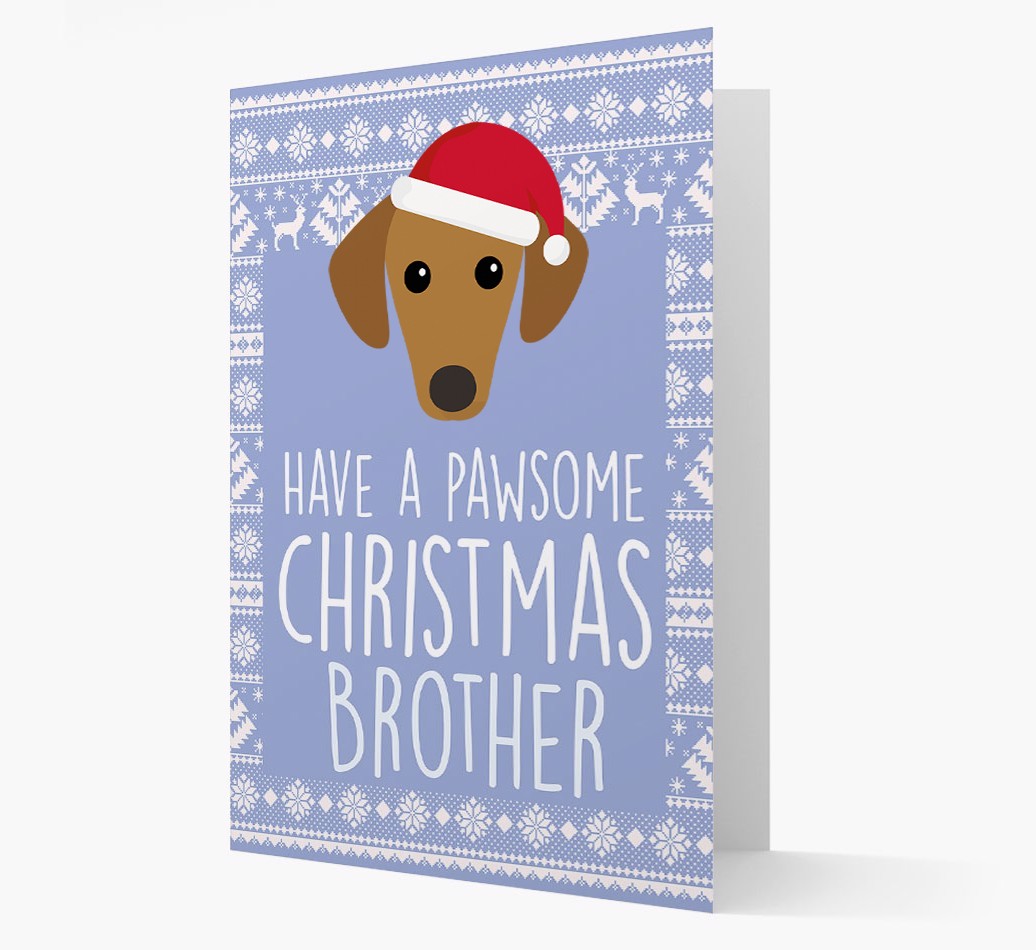 'Have a Pawsome Christmas' - Personalized {breedFullName} Christmas Card