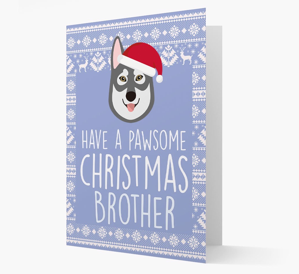 'Have a Pawsome Christmas' - Personalized {breedFullName} Christmas Card