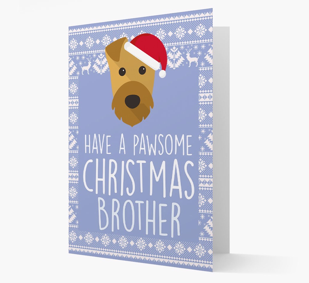 'Have a Pawsome Christmas' - Personalized {breedFullName} Christmas Card