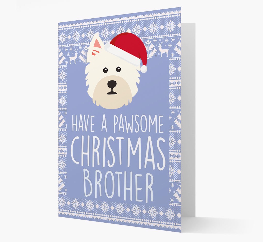 'Have a Pawsome Christmas' - Personalised {breedFullName} Christmas Card
