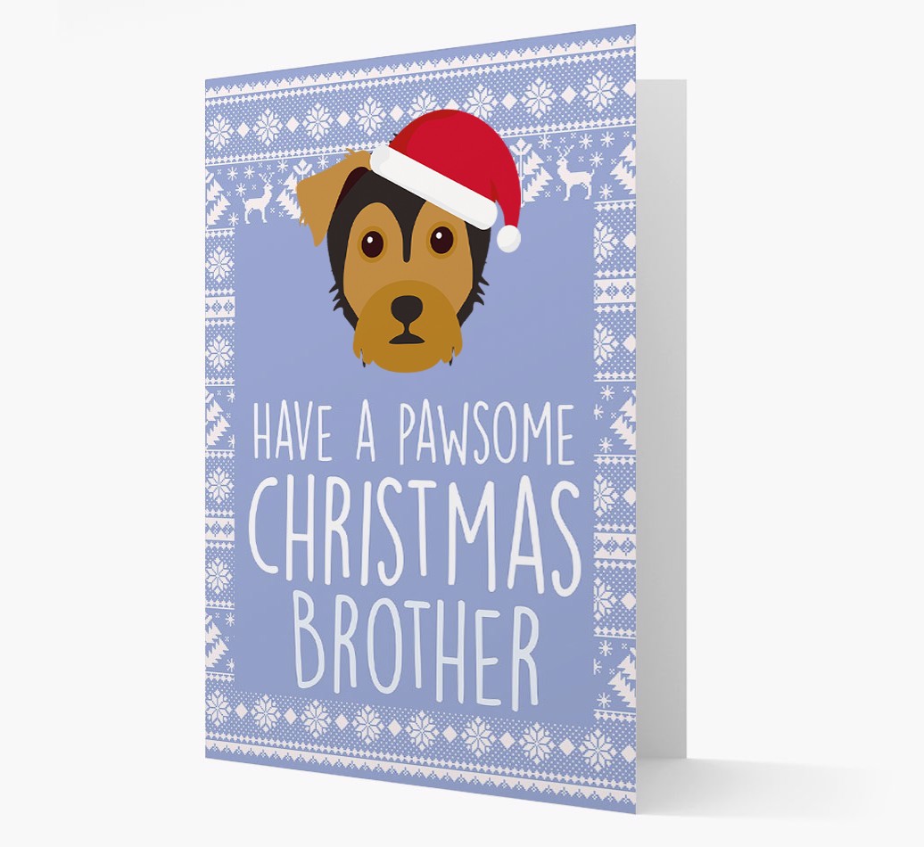 'Have a Pawsome Christmas' - Personalized {breedFullName} Christmas Card