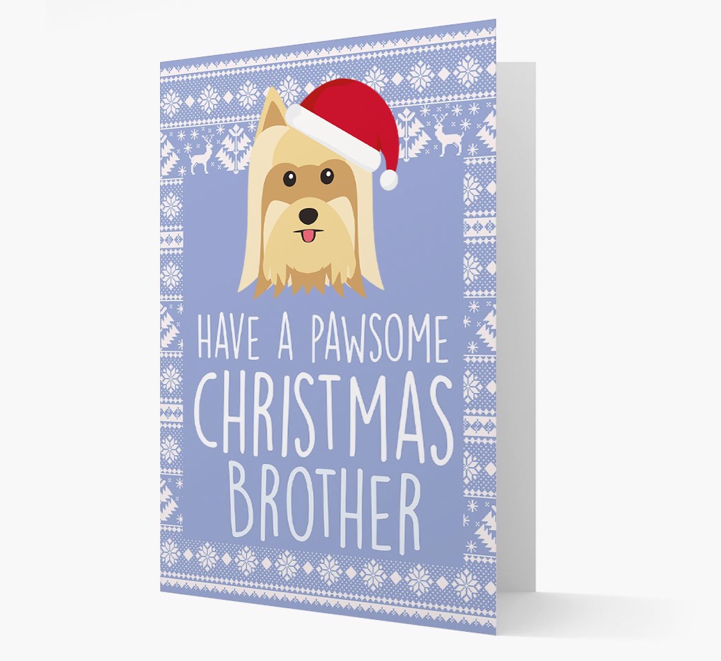 'Have a Pawsome Christmas' - Personalized {breedFullName} Christmas Card