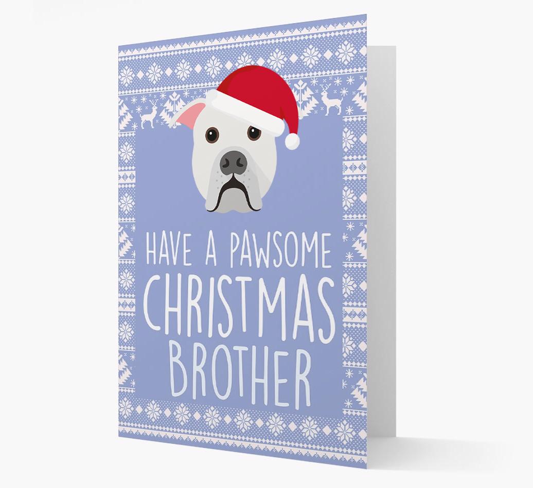 'Have a Pawsome Christmas' - Personalized {breedFullName} Christmas Card