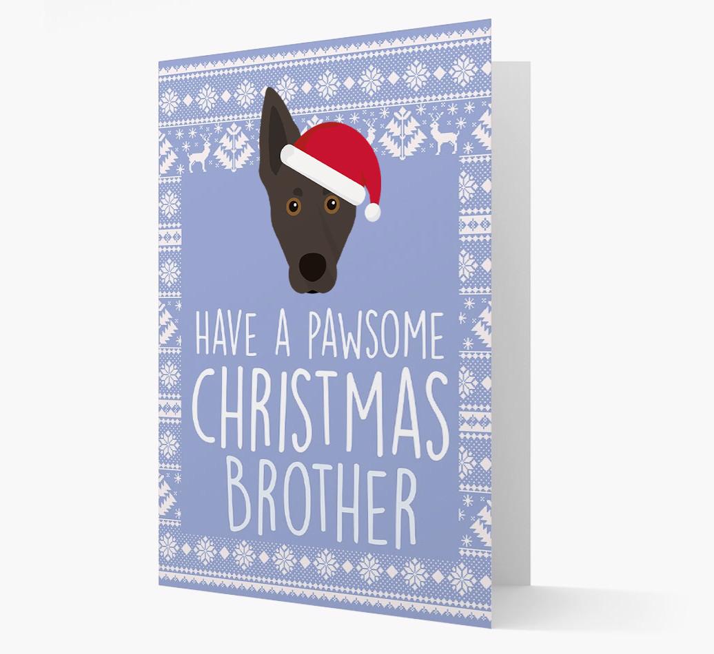 'Have a Pawsome Christmas' - Personalized {breedFullName} Christmas Card