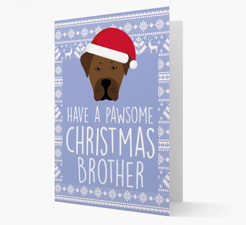 'Have a Pawsome Christmas' - Personalized {breedFullName} Christmas Card