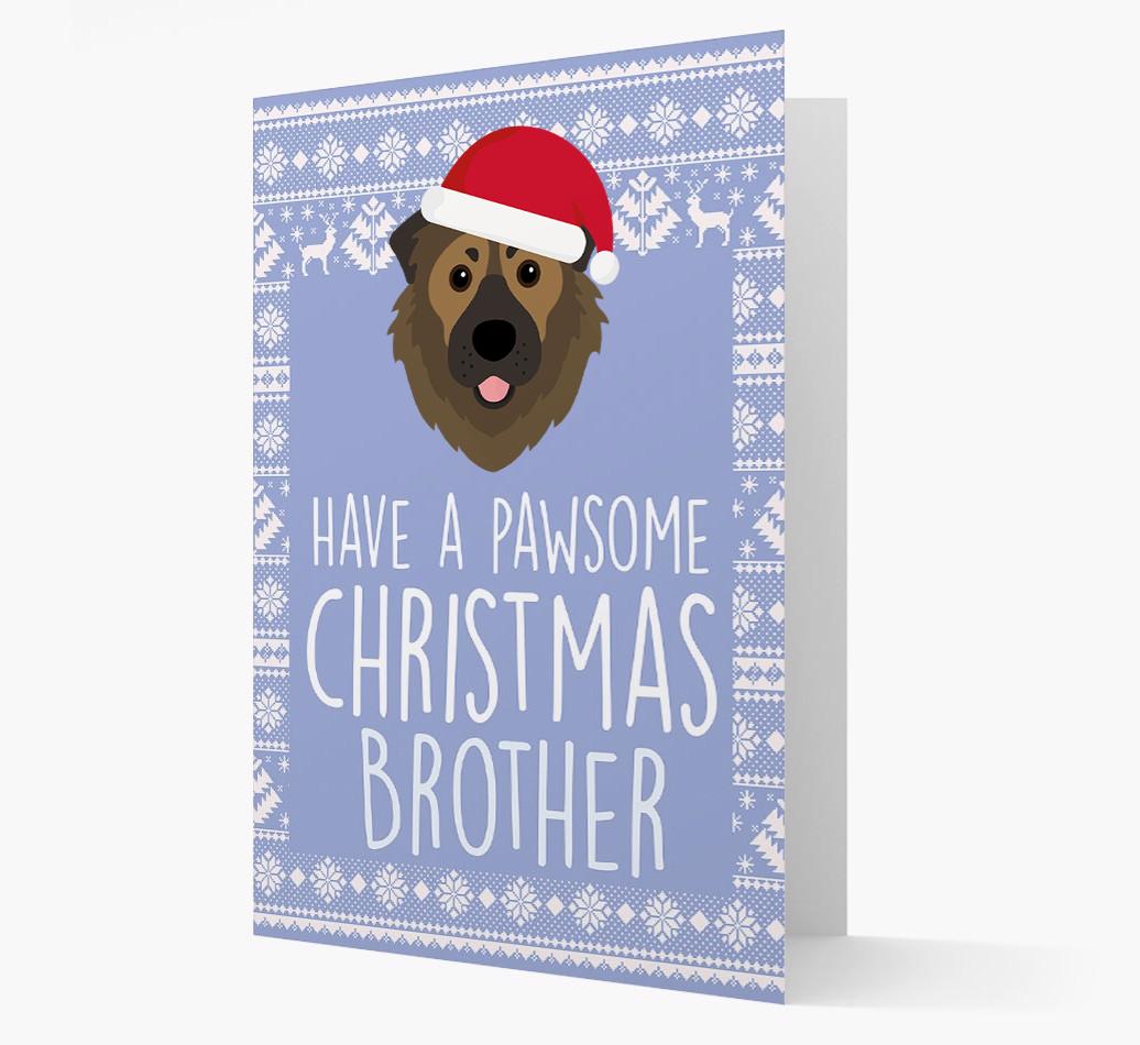 'Have a Pawsome Christmas' - Personalized {breedFullName} Christmas Card