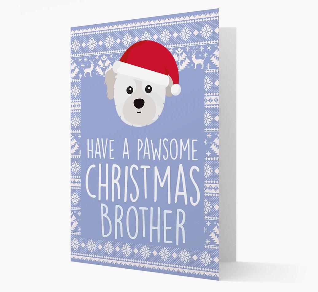 'Have a Pawsome Christmas' - Personalized {breedFullName} Christmas Card