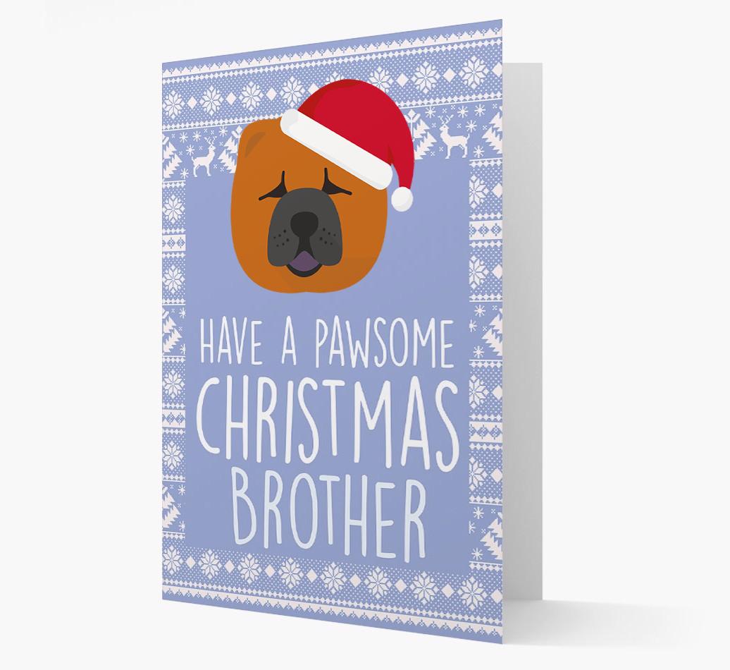 'Have a Pawsome Christmas' - Personalized {breedFullName} Christmas Card