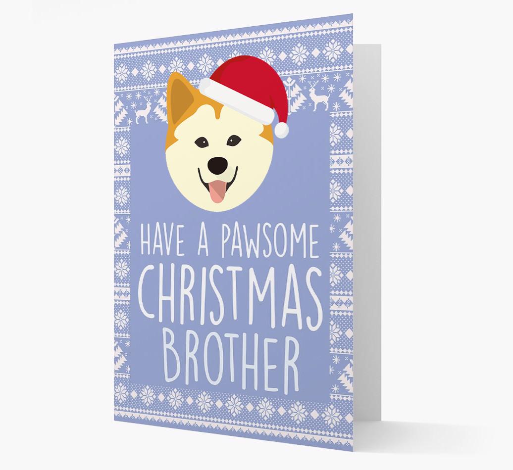 'Have a Pawsome Christmas' - Personalized {breedFullName} Christmas Card