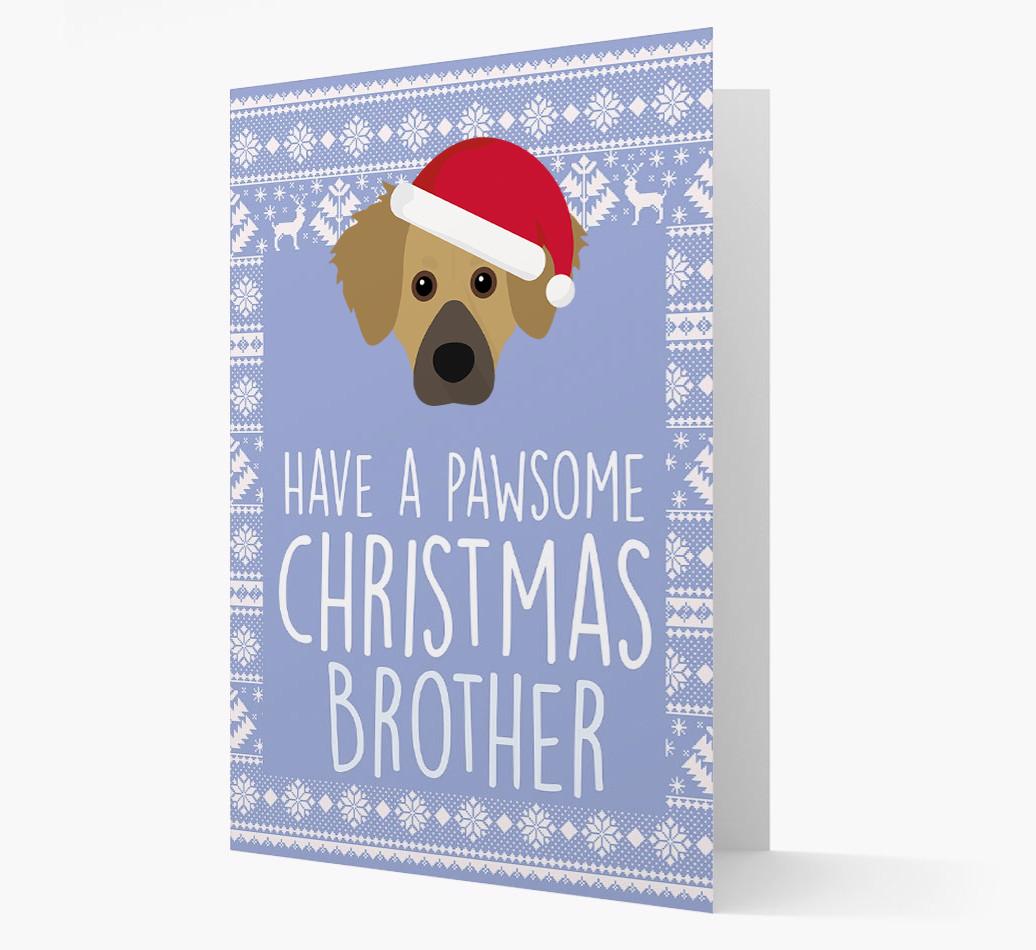 'Have a Pawsome Christmas' - Personalized {breedFullName} Christmas Card
